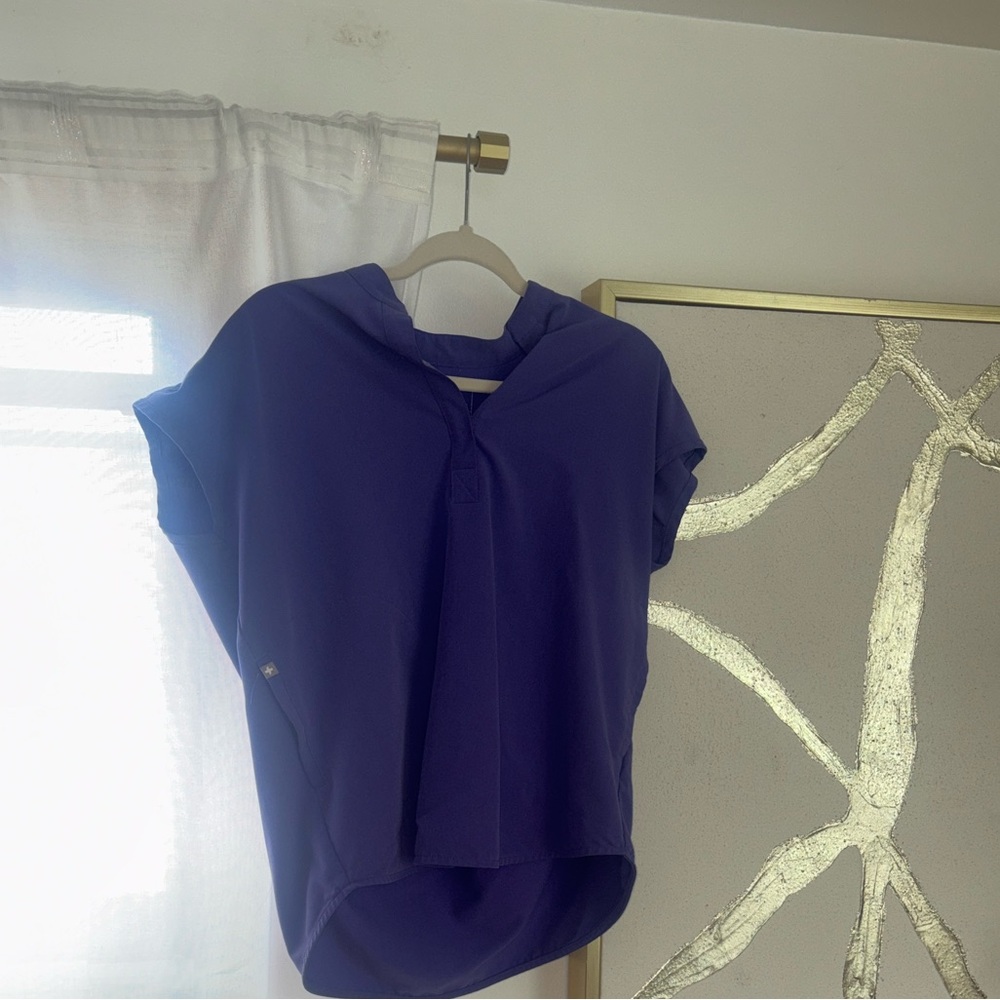 FIGS Amethyst purple Rafaela top